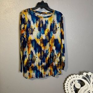 Pretty watercolor knit top
